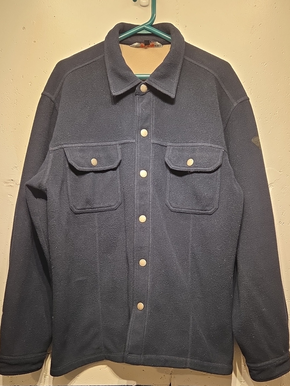 Men's Navy Snap-Front Shirt Jacket (medium)